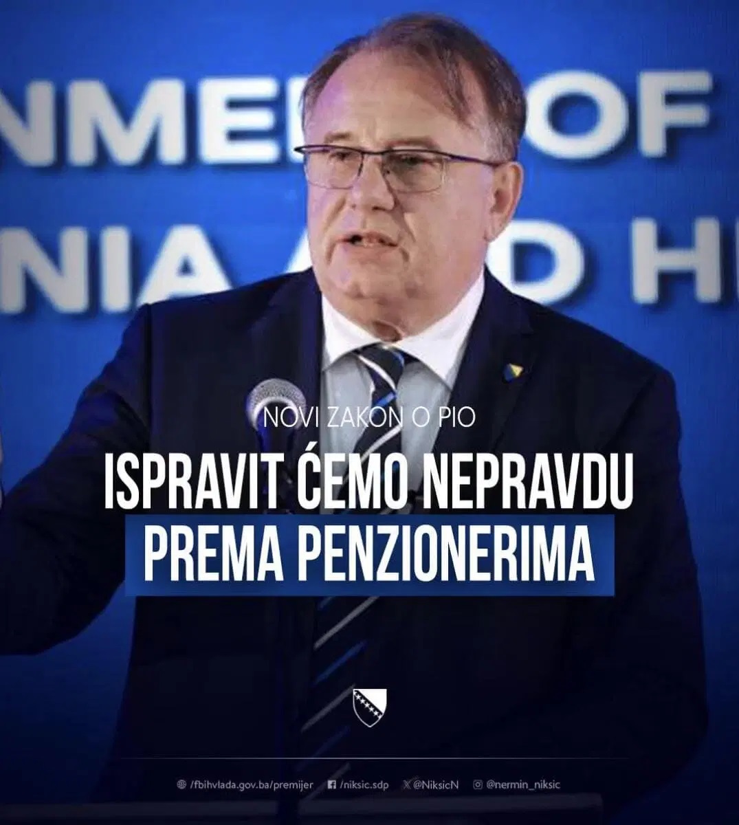 MINISTARSTVO FBIH PRIPREMILO IZMJENE ZAKONA O PENZIJSKO-INVALIDSKOM OSIGURANJU